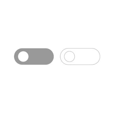 Toggle switch grey set icon . Illustrazione stock