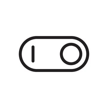 Toggle switch icon Black line art vector logo Stock Illustration