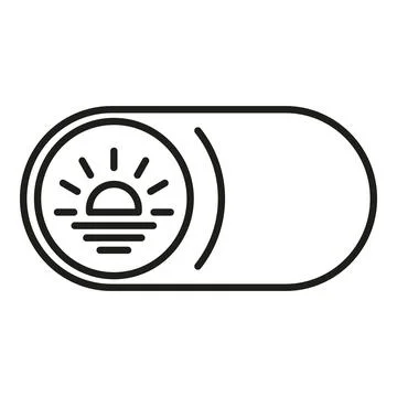 Toggle switch icon changing to day mode Stock Illustration