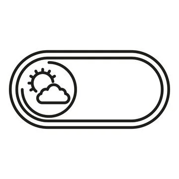 Toggle switch icon changing day mode settings Illustrazione stock
