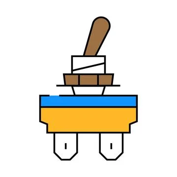 Toggle switch icon color illustration Stock Illustration