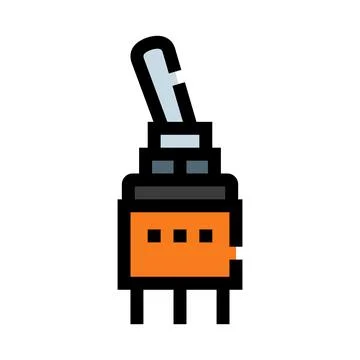 Toggle switch icon connecting power and control concepts Illustrazione stock