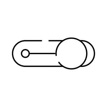 Toggle switch icon depicting off mode engaging control Illustrazione stock