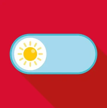 Toggle switch icon indicating day mode light Illustrazione stock
