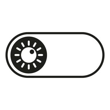 Toggle switch icon indicating light mode day Stock Illustration