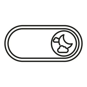 Toggle switch icon indicating night mode setting 스톡 일러스트