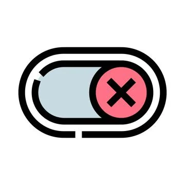 Toggle switch icon indicating off or deactivate status Illustrazione stock
