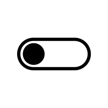 Toggle switch icon isolated on transparent background for user interface Stock Illustration