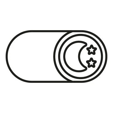 Toggle switch icon with moon and stars Illustrazione stock