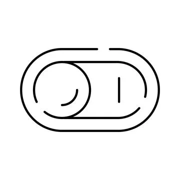 Toggle switch icon with slider for activation Illustrazione stock