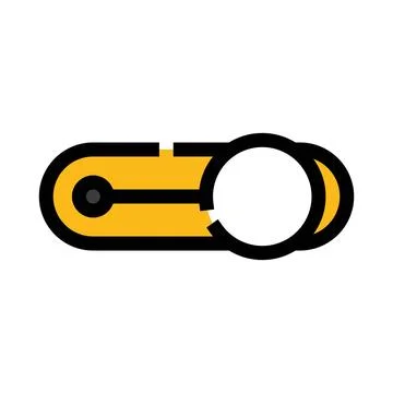 Toggle switch interface icon indicating software option control イラスト素材