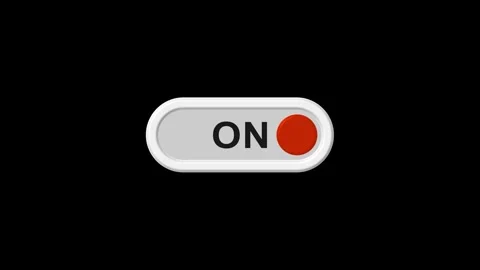 Toggle switch interface in the on position with indicator. Electronic toggl.. Stock Footage 337370930