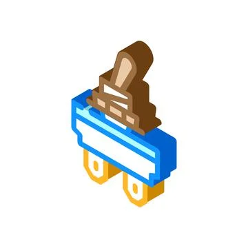 Toggle switch isometric icon vector illustration Illustrazione stock