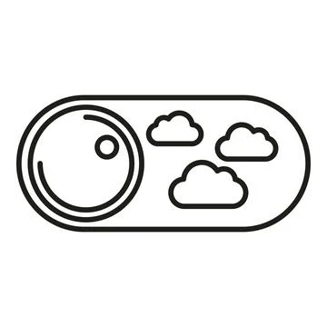 Toggle switch for light day mode settings Illustrazione stock