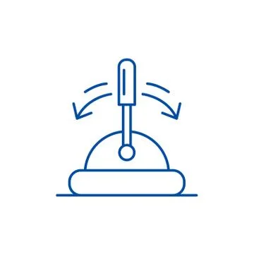 Toggle switch line icon concept. Toggle switch flat vector symbol, sign, outline Stockillustratie