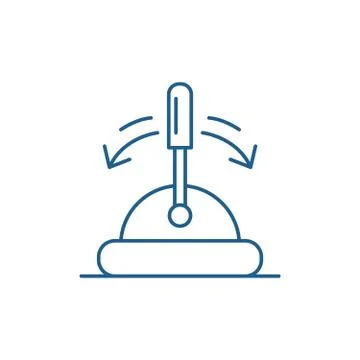 Toggle switch line icon concept. Toggle switch flat vector symbol, sign, outline Illustrazione stock