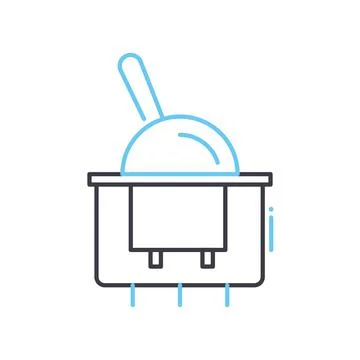 Toggle switch line icon, outline symbol, vector illustration, concept sign 스톡 일러스트