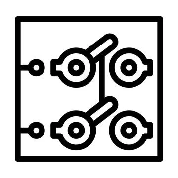 Toggle switch line icon vector illustration Stock Illustration
