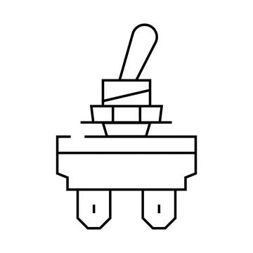 Toggle switch line icon vector illustration Stock Illustration