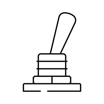 Toggle switch outline moving into on position icon Illustrazione stock