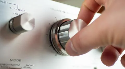 Toggle switch to position on and off. Closeup. Shallow depth of field Stock Photos