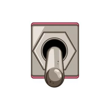 Toggle switch in off position illustration Stock Illustration