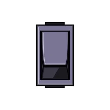 Toggle switch in off position indicating control Illustrazione stock