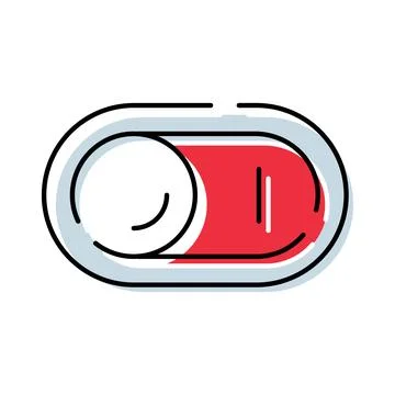 Toggle switch in off position, user interface concept 스톡 일러스트