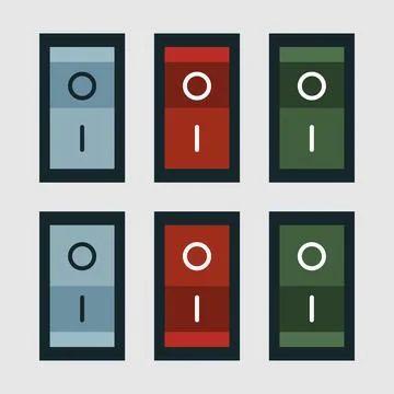 Toggle switch set Stock Illustration