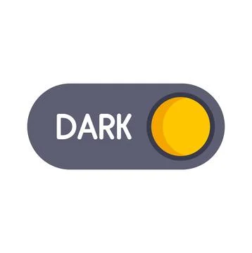 Toggle switch showing dark mode setting for user interface Stock Illustration