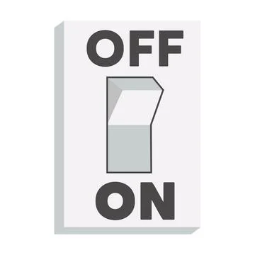 Toggle Switch Showing Off Position Illustrazione stock