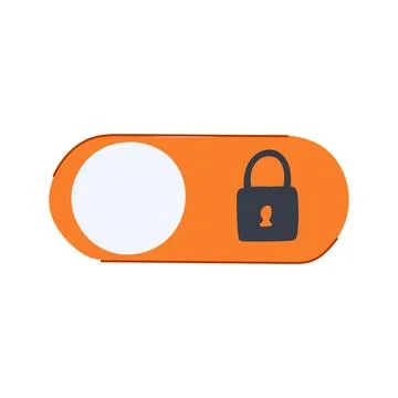 Toggle switch showing secured locked privacy access control Stock Illustration