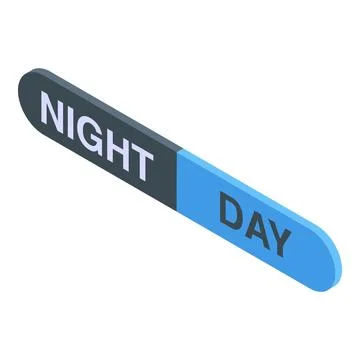 Toggle switch showing transitioning from night to day Illustrazione stock