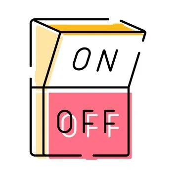 Toggle switch symbol depicting on and off states 스톡 일러스트
