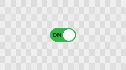 Toggle switch transition animation showing partial on and off text animatio.. Stock Footage 314604751
