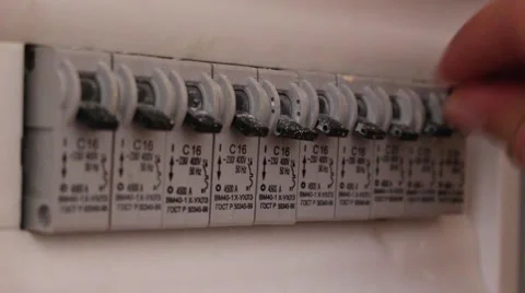Toggle switch, tumbler, circuit breaker 4 Stock Footage 44357401