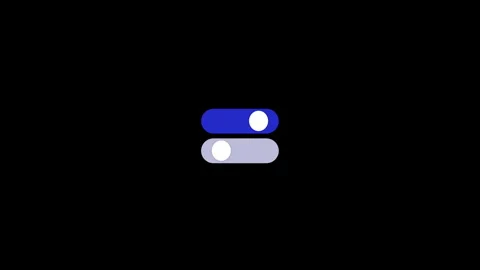 On/Off Toggle Switch UI Animation Loop  for Mobile and Desktop Stock Footage 340761768