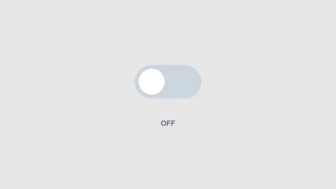 Toggle Switch Off UI Animation Motion Graphic Alpha Channel 4K Light Stock Footage 340182935