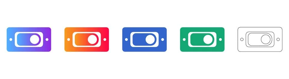 Toggle Switch UI Element Icon Set イラスト素材