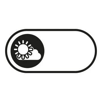 Toggle switch ui element showing day mode Illustrazione stock