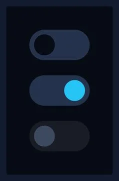 Toggle switch UI elements kit Stock Illustration