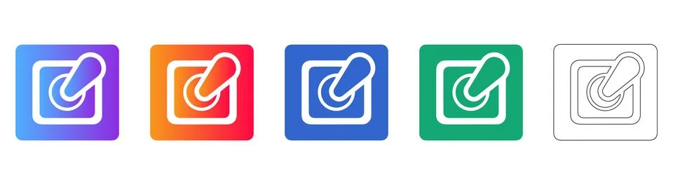 Toggle Switch UI Vector Icon Set Ilustración de archivo