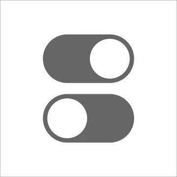 Toggle switch vector icon, On and Off position simple icons, modern minimal f Stock Illustration