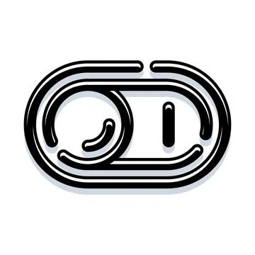 Toggle switch vector icon turning system on Illustrazione stock