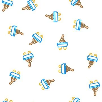 Toggle switch vector seamless pattern Stock Illustration