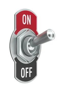 Toggle switch on white background. Isolated 3D illustration 스톡 일러스트