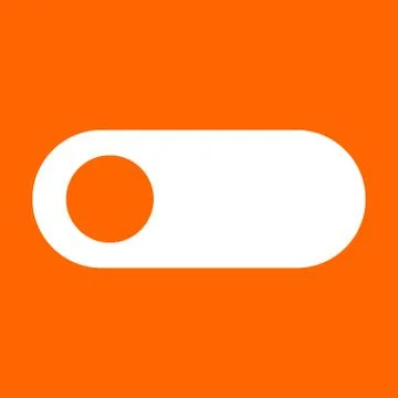 Toggle switch white icon . Stock Illustration