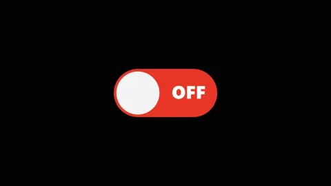 Toggle switches with on and off positions on black background. 4K Video stock 343265407
