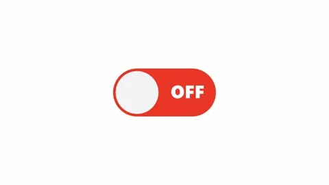 Toggle switches with on and off positions on white background. 4K Video stock 343265406