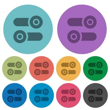 Toggle switches color darker flat icons Illustrazione stock